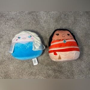 Disney Princess Squishmallow stuffed animals Moana Elsa frozen plushy
